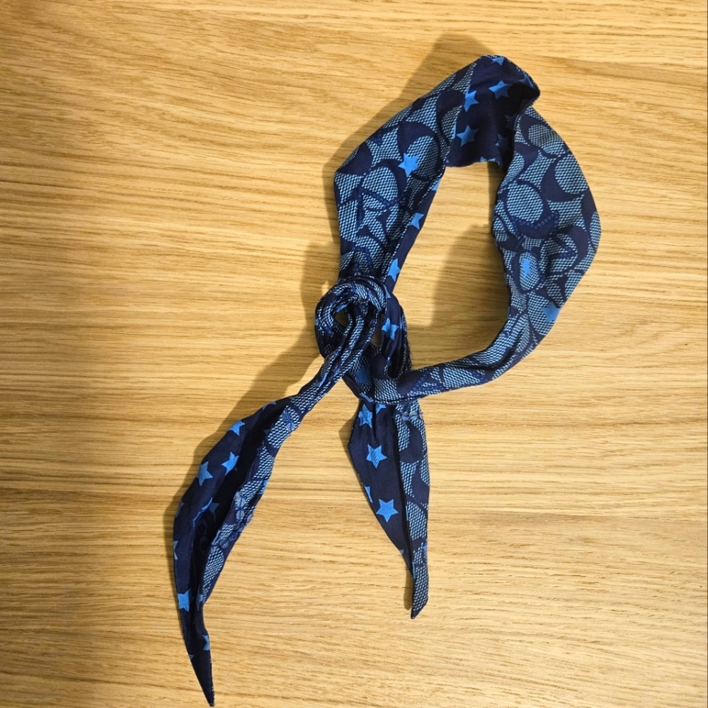 Coach Silk Headband Scarf